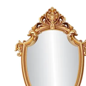 CALANDIS® Decorative Wall Mirror Vintage Carved Hanging Mirrors for Entryway Apartment Gold'