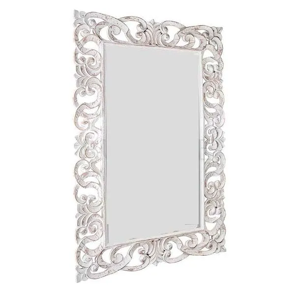 Home & Goods International Wooden Hand Carved Decorative Wall Mirror Frame - Perfect for Bedroom, Living Room, and Home Décor - Vertical or Horizontal Hanging - Elegant Framed || 36 x 60 Inch
